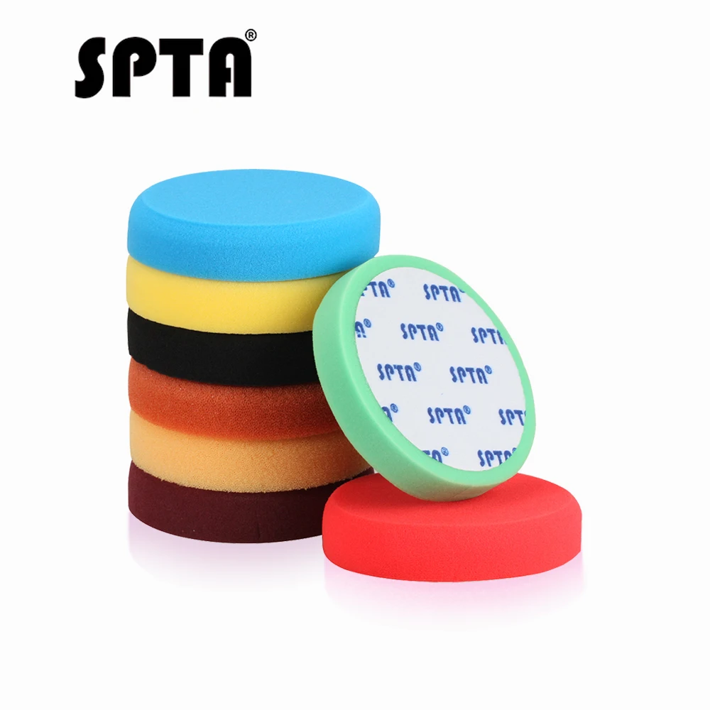

SPTA 6"/150mm Buffing Sponge Compound Polishing Pads Kit Buffing Pad For Car Buffer Polisher Sanding Polishing Waxing 8Pcs