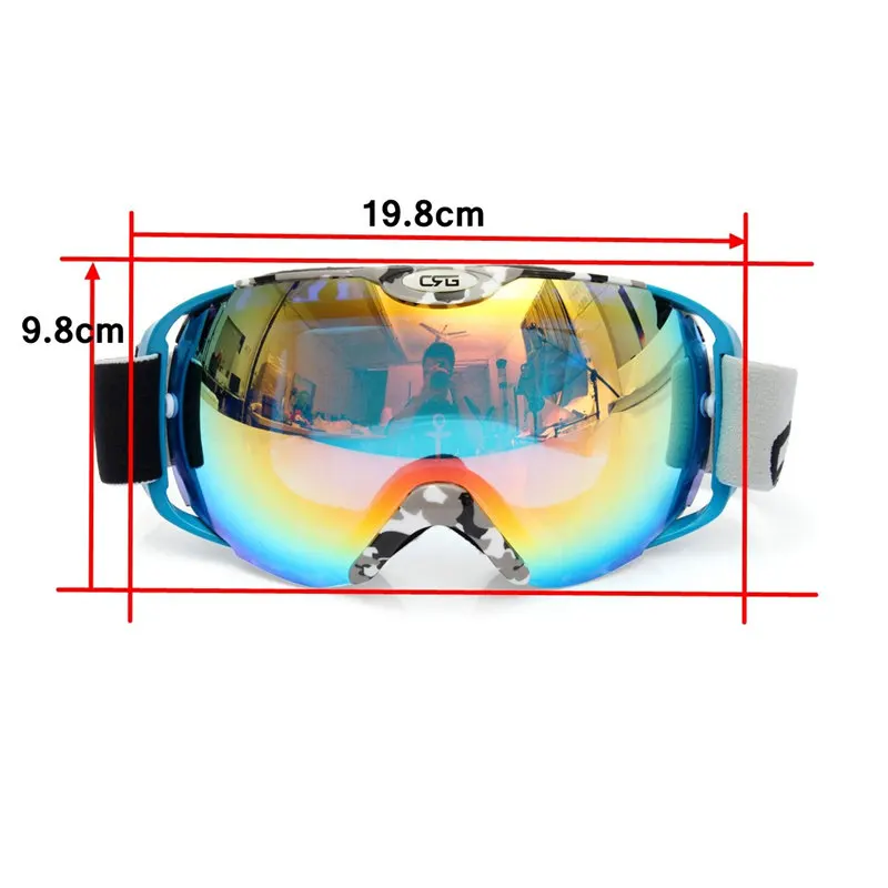 Nueva llegada gafas de esquí doble lente UV400 Anti-niebla adultos Snowboard esquí gafas mujer hombres gafas de nieve