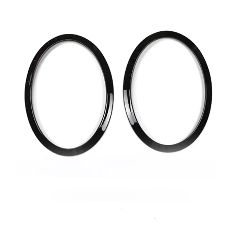 black(front 2pcs) Горячая Распродажа ABS для Mini Cooper F55 F56 стайлинга автомобилей задние фонари+ голова лампы мотоциклов диски окружает чехлы авто-Стайлинг(4 шт./компл - Название цвета: black(front 2pcs)