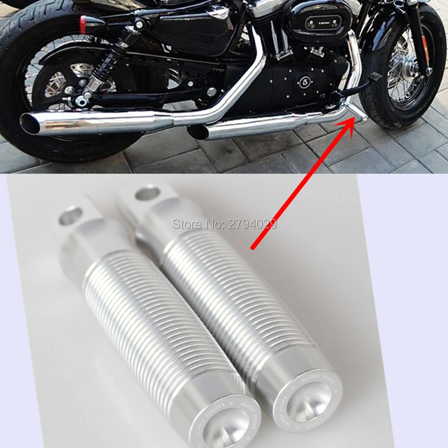 Noir Rough Crafts CNC Repose-pieds footpeg pour Harley Sportster XL 1200 883 48