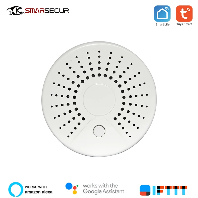 

Wireless Wifi High sensitive Smoke fire alarm detector sensor for smart life tuya app control compatible alexa google Home
