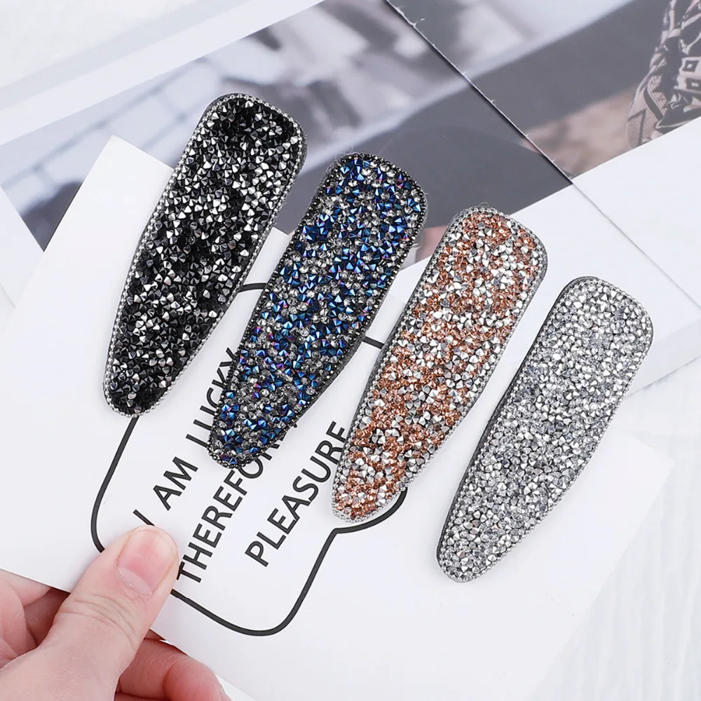 

Square Bling Crystal Hairpins Rhinestone Hair Clips Pins Barrette Headwear For Girl Women's Hair Accessories