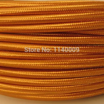 

10 meters 2 wire 0.75mm2 Gold Textile Wire Fabric Cable Cloth Covered Wire