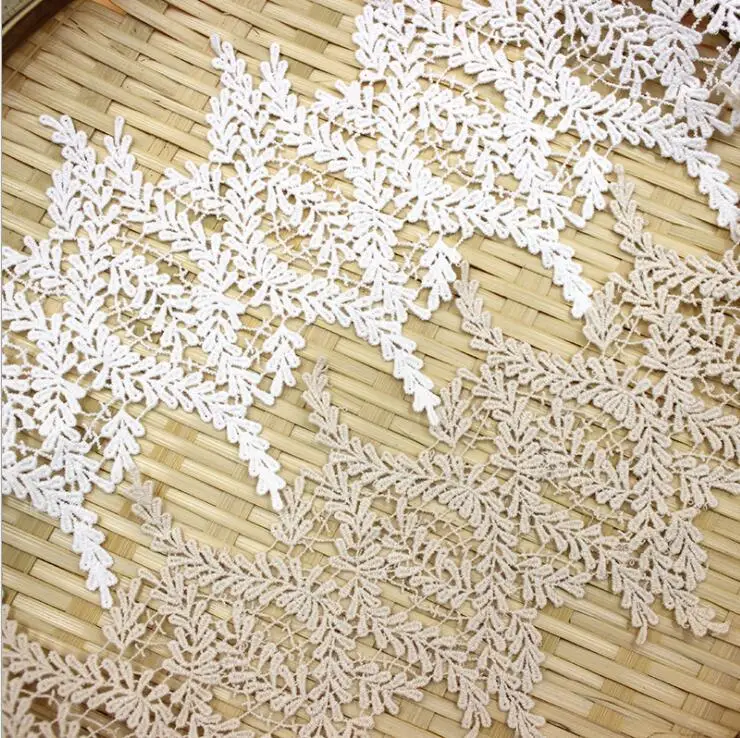 Lace Fabric Lace Garment Accessories Lace Sewing Supplies Lace Accessories Lace Sewing Accessories Clothing Accessories 1 Yard/lot 13cm Beige White Lace Trim Water Soluble Embroidery Cotton Lace DIY Fabric