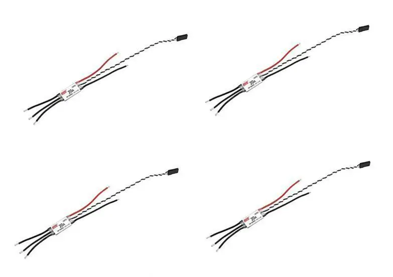 

4X DYS SN20A Mini 20A SimonK ESC OPTO 2-4S 500Hz for QAV210 250 280 Multicopter