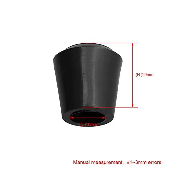 12 шт 10-35 мм внутренний диаметр черный круглый мебельный стул стол ноги резиновые чехлы напольные протекторы крышка