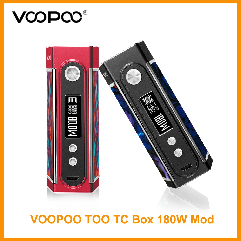 Cheap  Original Voopoo TOO TC Box Mod Output 80W Or 180W Wattage 510 Thread Power/TC Mode Vape Mod Electro