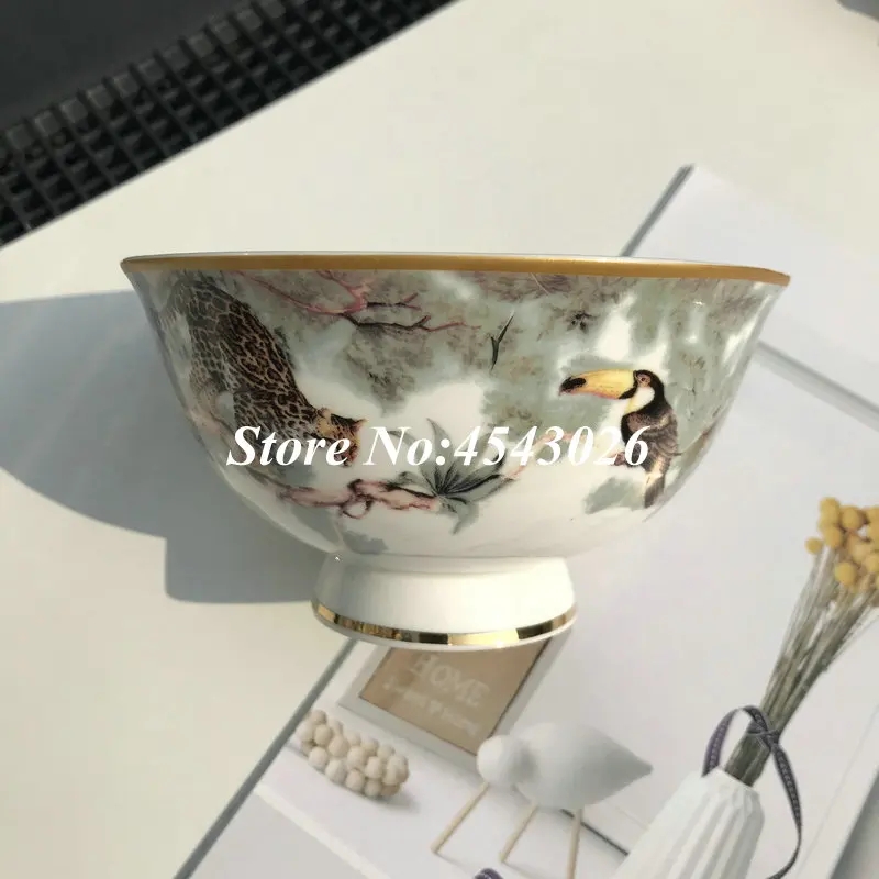 Фарфоровые чаши в европейском стиле 4,5 дюйма, керамическая чаша с животными