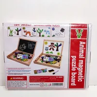 Магнитная мозайка ферма с животными для детей Многофункциональный деревянные игрушки Двухсторонняя доска для рисования обучающие
