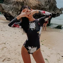 Цельный купальник женский с длинным рукавом Рашгард дайвинг серфинг одежда для плавания Рашгард серфинг купальники пляжная одежда боди