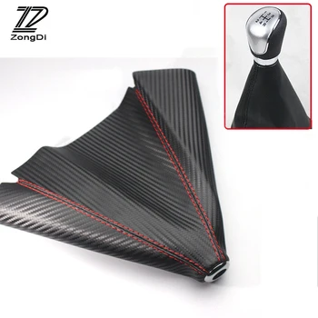 

ZD 1X For Mercedes Benz W203 W211 W204 W210 BMW F10 E34 E30 F20 X5 E70 Car Carbon Fiber Leather Gear Shift Knob Dust-proof Cover