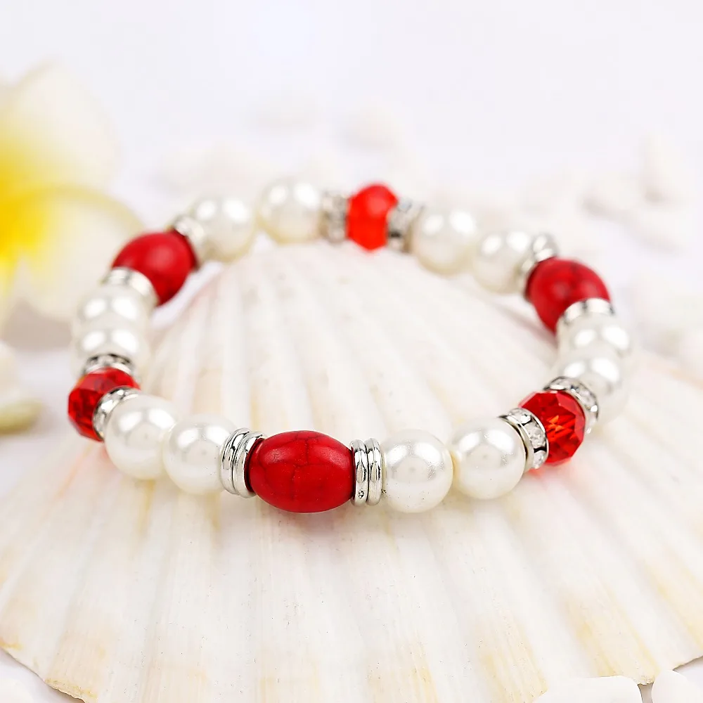 New arrival!Fashion Designed Glass and Stones elastic bracelets Nice
