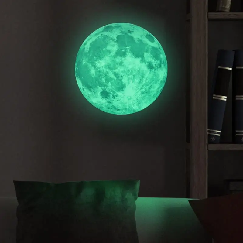 

PVC Moon Sticker Super Bright Glitter Wall Stickers for Kids Room Luminous Moonlight Fluorescent Gifts Bedroom Decor