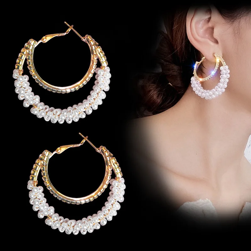 

fine circle earrings exquisite lady domineering yet elegant jewelry important occasion earrings gift