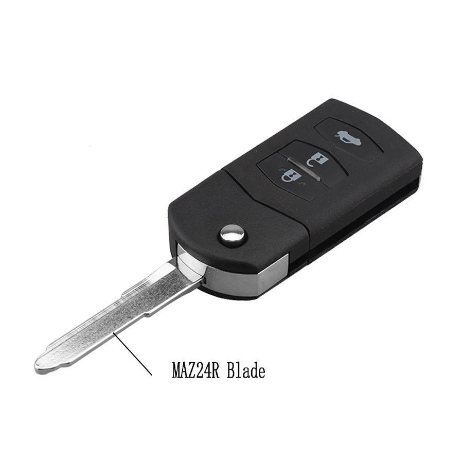 

2 3 Buttons Folding Remote key Case For Mazda 3 5 6 MAZ24R blade Original keys