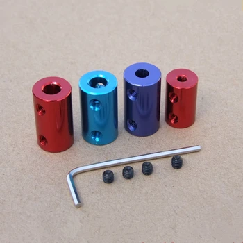

5pcs 2mm-10mm Colorful Aluminum Alloy Rigid Shaft Coupling Coupler Motor Transmission Connector for car/ship model DIY