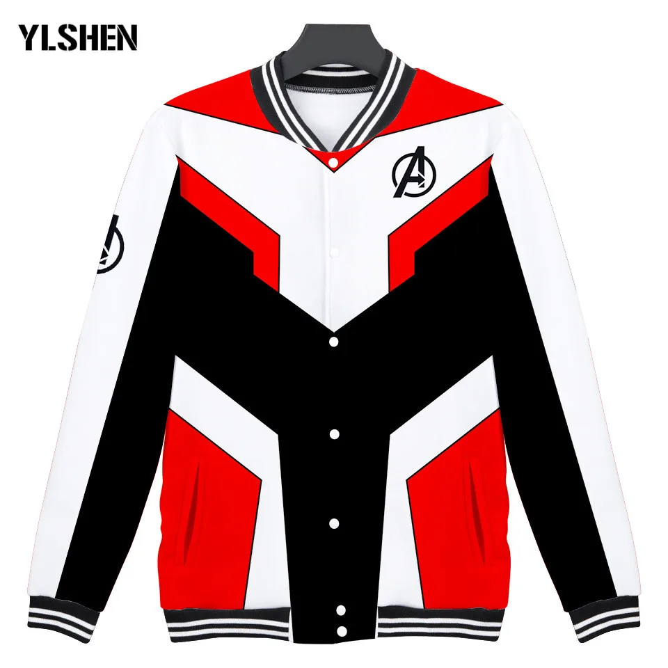 Avengers Endgame Hoodie Jacket Avengers 4 Cosplay Costumes Sweatshirt Final Battle Quantum Clothes 3D Baseball Uniform Kids 2019