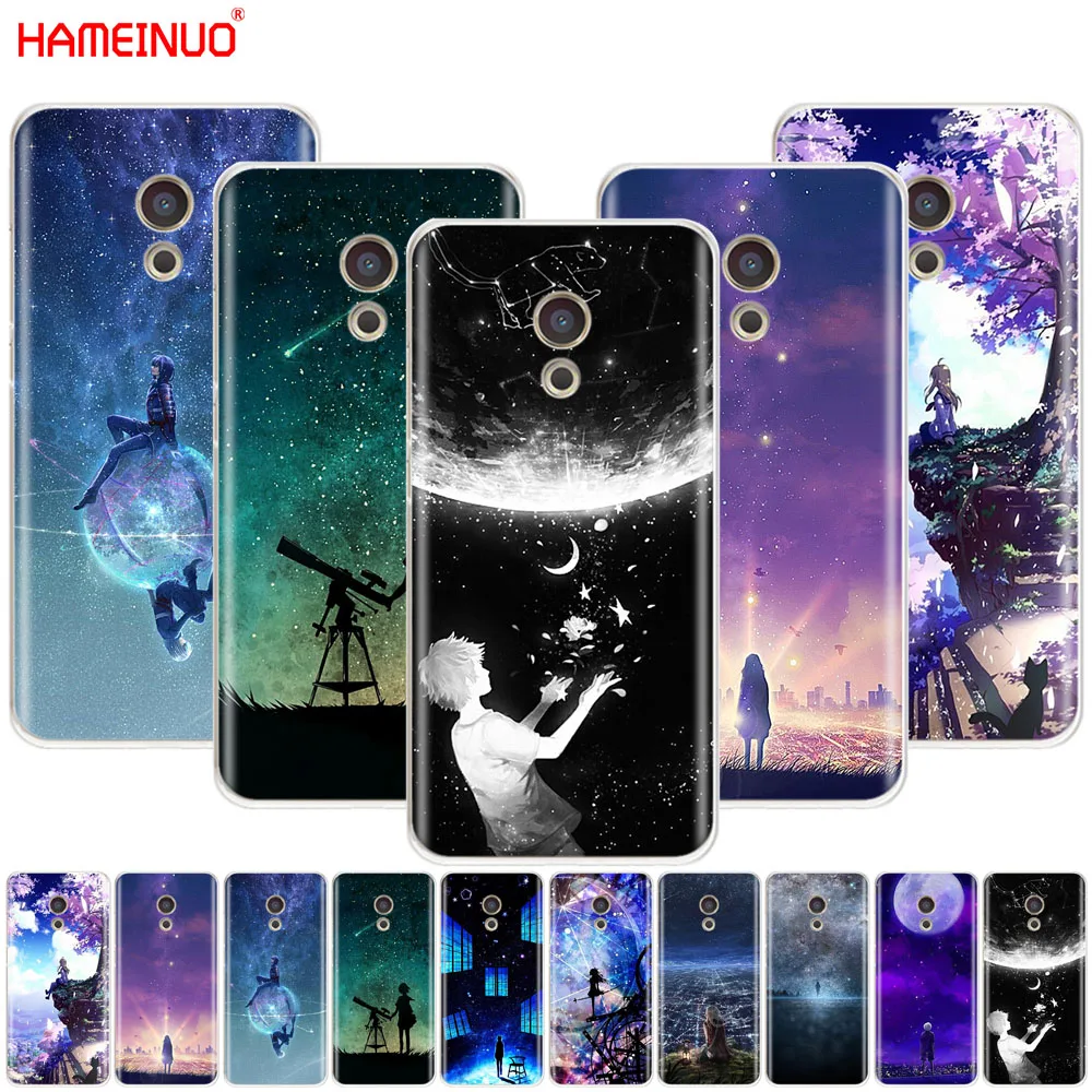 

HAMEINUO Starry Day Anime Cover phone Case for Meizu M6 M5 M5S M2 M3 M3S MX4 MX5 MX6 PRO 6 5 U10 U20 note plus