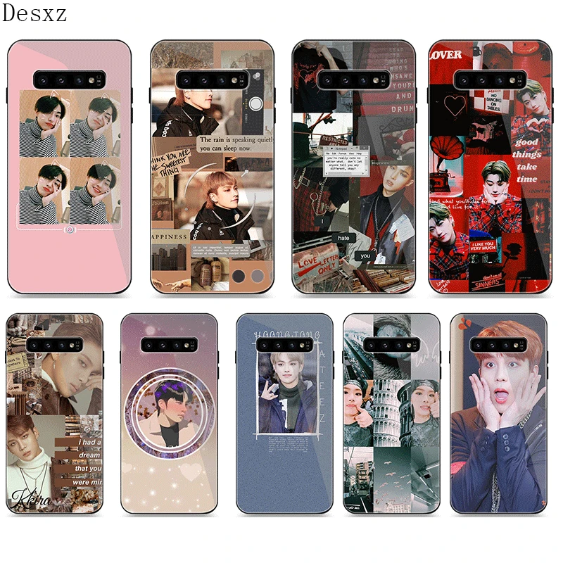 

Mobile Phone Case Silicone For Samsung S7 Edge S8 S9 S10 Plus A10 A20 A30 A40 A50 A60 A70 Note 8 9 cover ATEEZ HongJoong Shell
