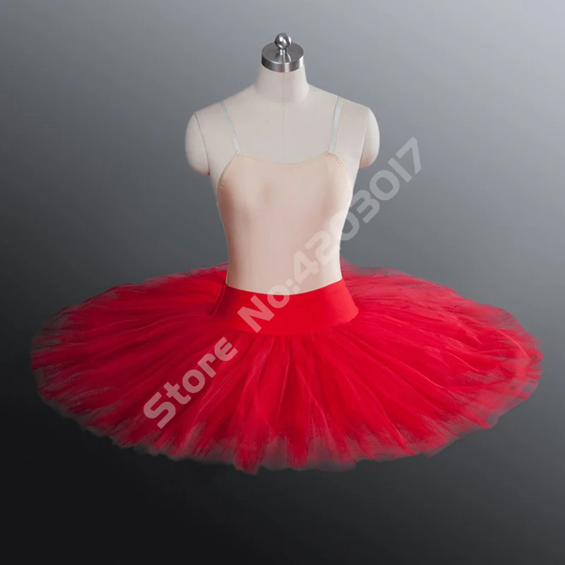 Профессиональная розовая балетная пачка для взрослых и женщин; детская белая классическая блинная пачка; костюм лебедя; балетное платье для девочек; L1001 - Цвет: Red