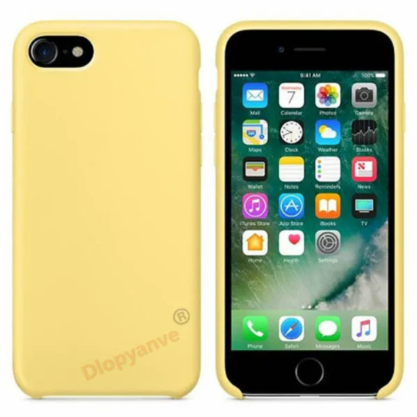 Есть официальный силиконовый чехол с логотипом для Apple Iphone 7 8 6 6S Plus 5 5S SE чехол для Iphone X XS MAX XR чехол для телефона - Цвет: yellow