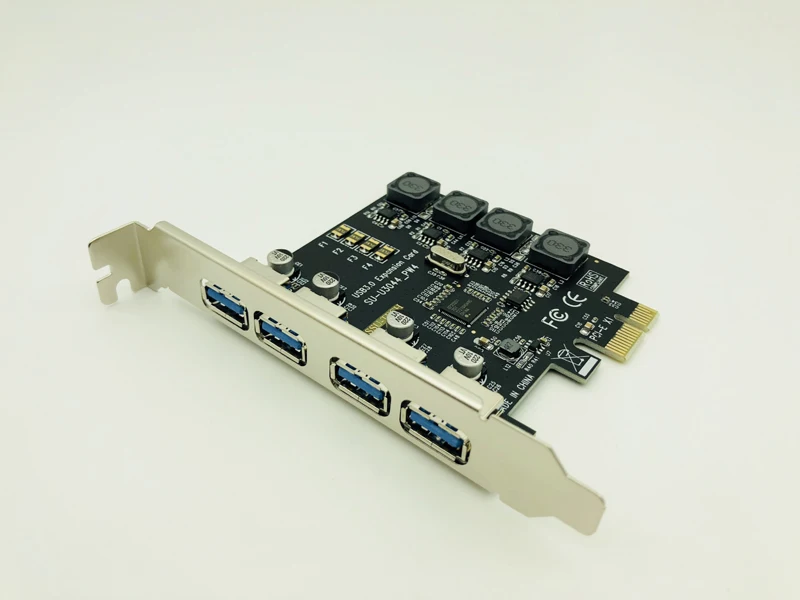 New 4Port USB 3.0 PCI-E Card USB3.0 HUB PCI Exprss PCI-E to USB 3.0 Expansion Card Adapter 5Gbps For Desktop Computer Components