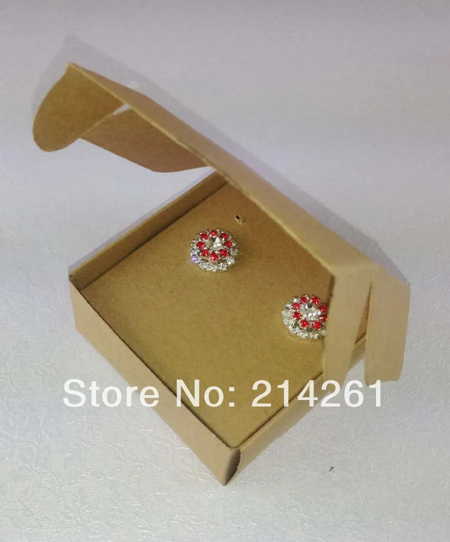 65x65x30mm Fashion Earring/Necklace BOX Kraft BOX Pillow BOX For