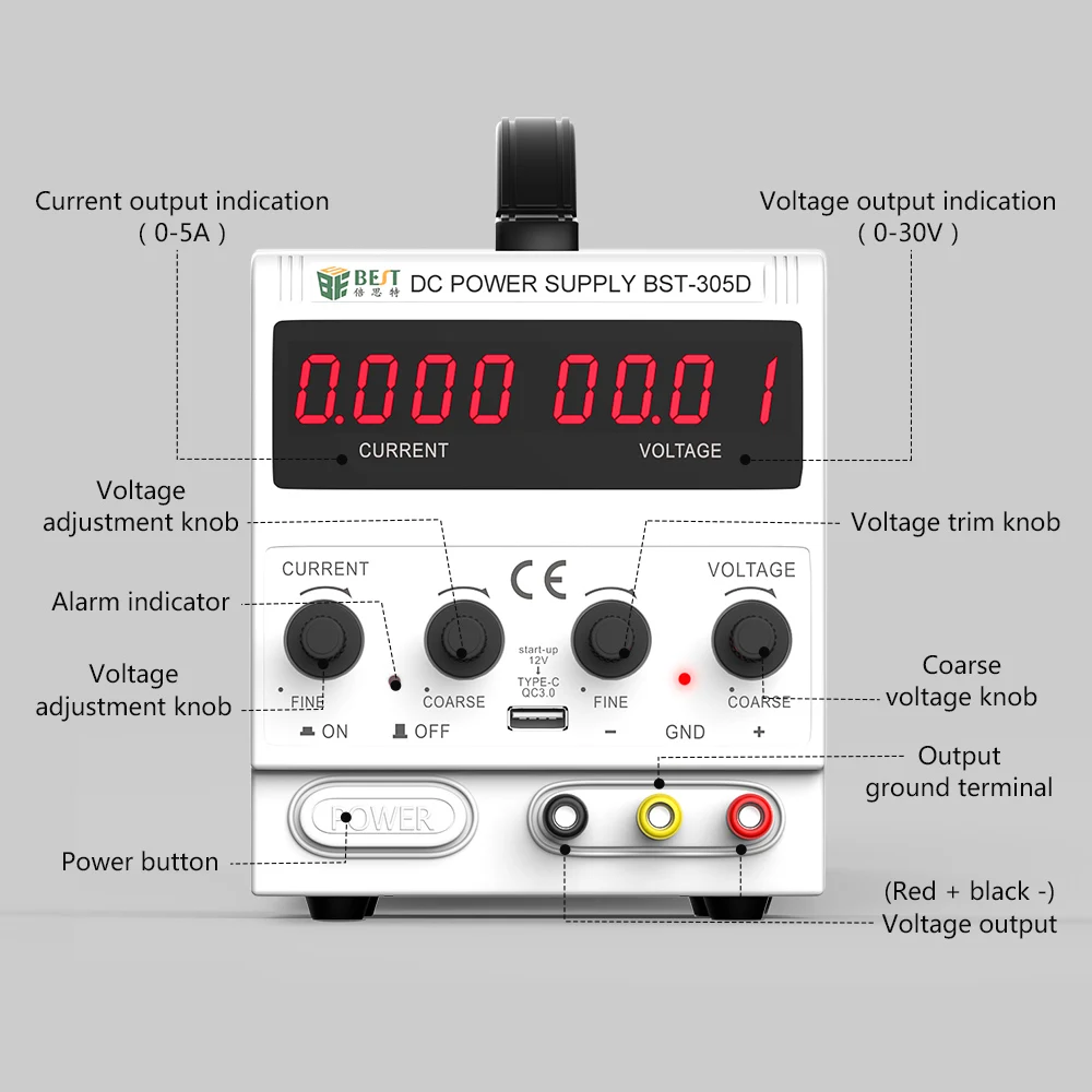 Лучший 305D Новый 30V 5A AC DC Регулируемый Импульсный Светодиодный источник питания с