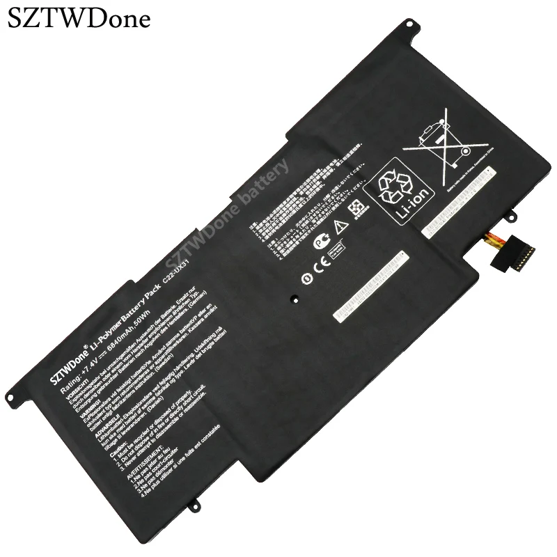 SZTWDone Новый C22-UX31 Аккумулятор для ноутбука ASUS ZenBook UX31 UX31A UX31E UX31A-R4004H UX31E-DH72 UX31KI3517A 6840