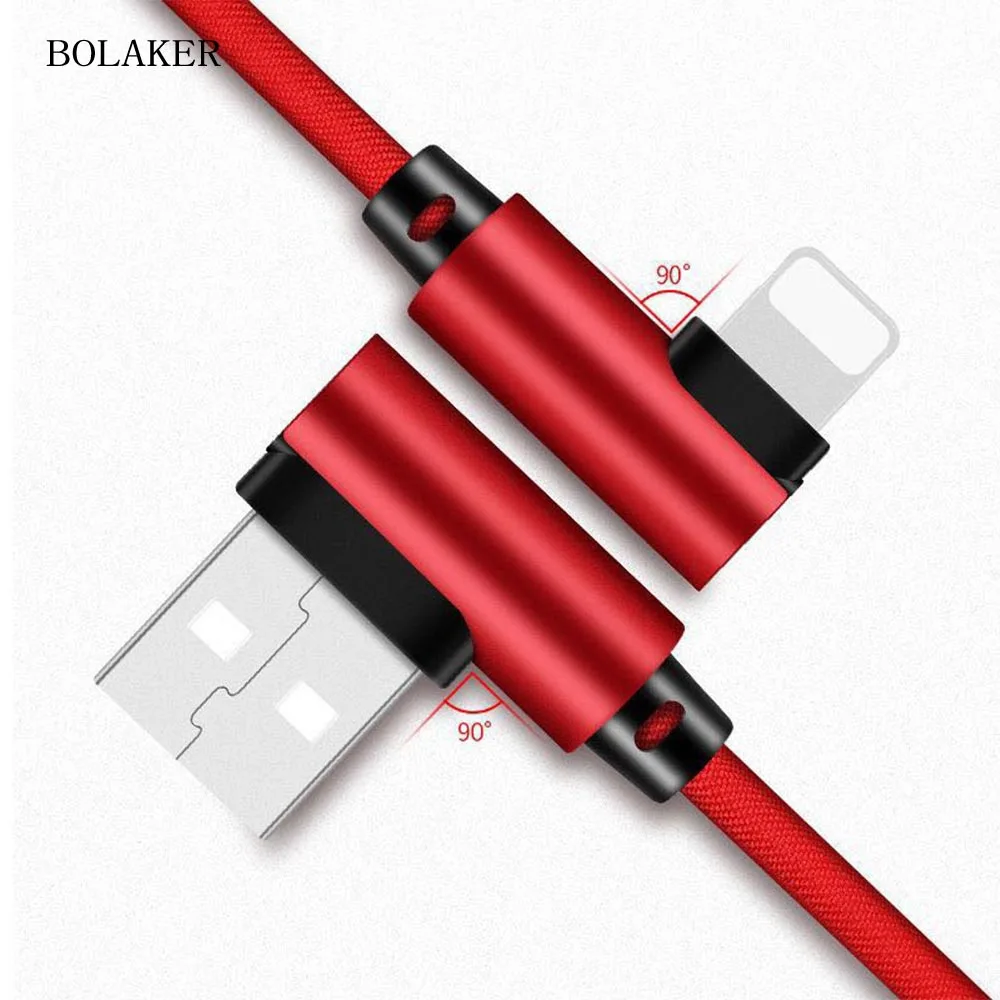 

BOLAKER right angle elbow game dedicated USB charger for iphone fast charging cable data cable