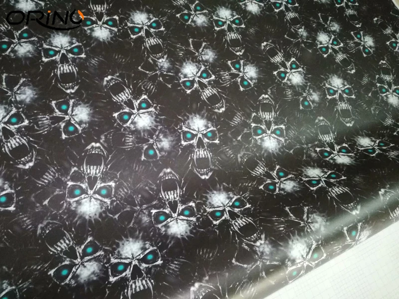 Green Eye Skull Camouflage Vinyl Film Sticker-4