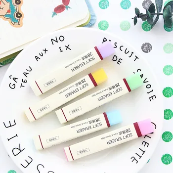 

Pure & Simple style Soft Eraser for pencil 2B erasers Color jelly stick Stationery Office material school supplies