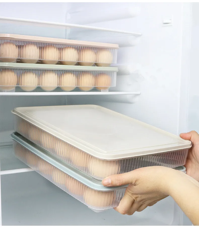 2018 New Refrigerator Egg Storage Box Basket Organizer 24 Egg Care