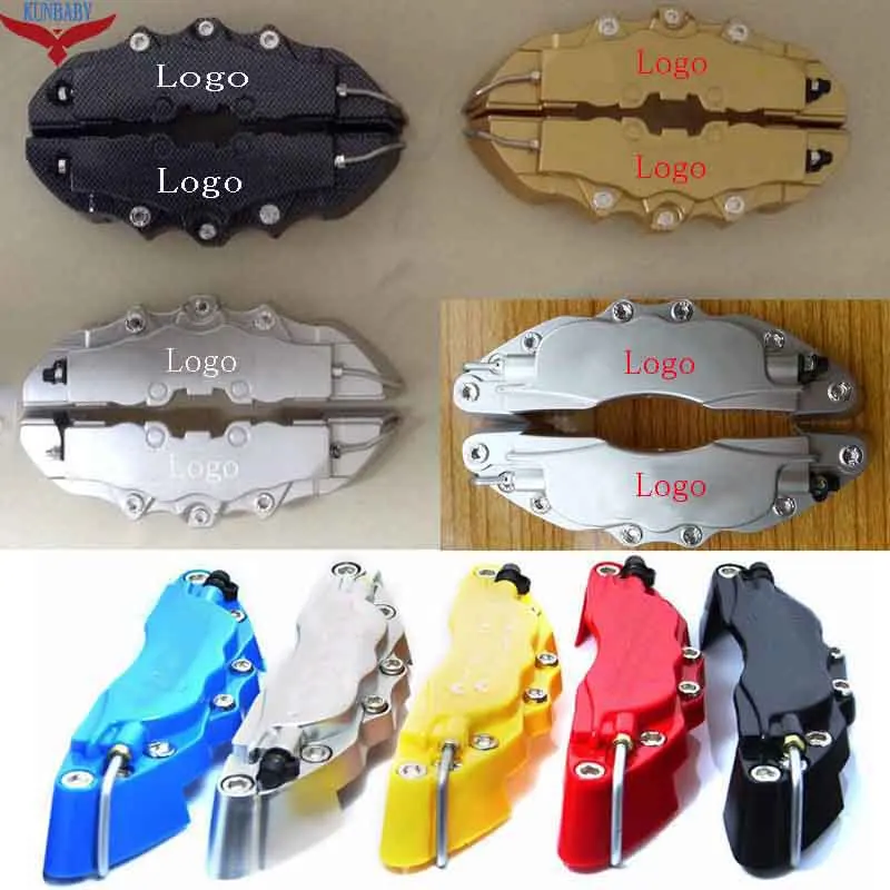 

KUNBABY 8 Colors ABS Plastic Car Auto 3D Word Style Disc Brake Caliper Covers Front And Rear Size M+S 4 Pcs/Lot Car Styling