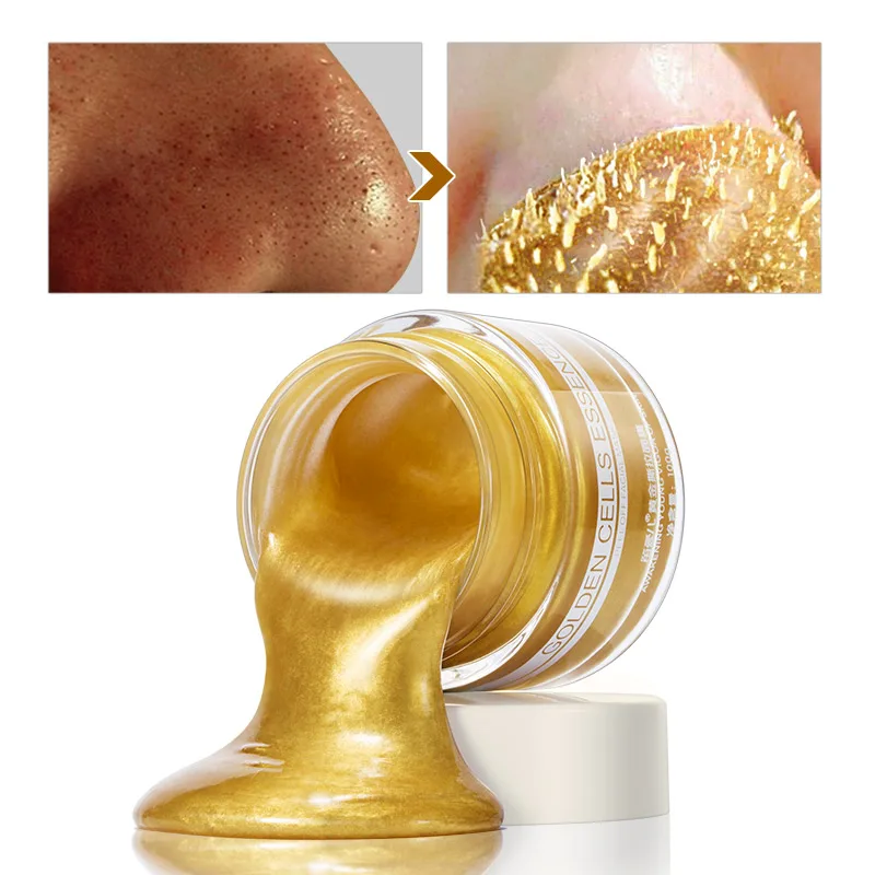 

100g 24K Gold Remove Blackhead Mask Shrink Pore Improve Rough Skin Facial Mask Peel Off Purifying Anti Aging Anti Wrinkle Face