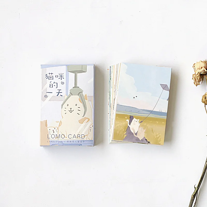 

28 Sheets/Set Lovely Cat Daily Life Mini Lomo Greeting Card Postcard/Wish Card/Christmas And New Year Gifts