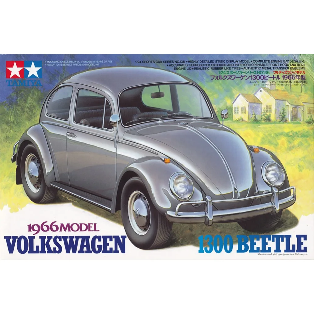 1/24 TAMIYA 24136 Volkswagen Beetle 1300 салон 1966 модель хобби