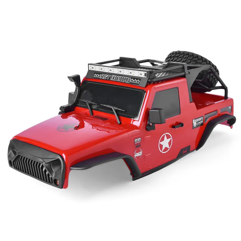 

RGT PC Body Shell with Roof Rack and LED Light Bar For 1:10 RC Crawlers Axial SCX10 Traxxas Redcat 313mm Wheelbase RC Car Parts