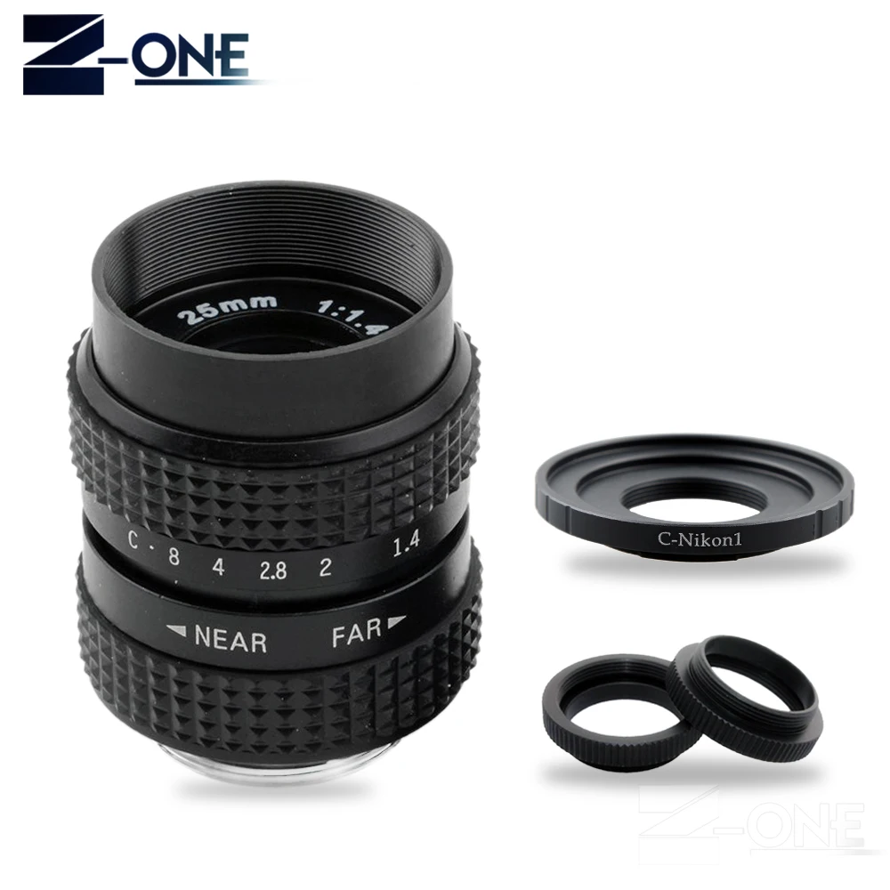 Объектив для ТВ и фильмов 25 мм F1.4 CC Крепление C Nikon 1 AW1 S2 j5 J4 J3 J2 J1 V3 V2 V1 бесплатная