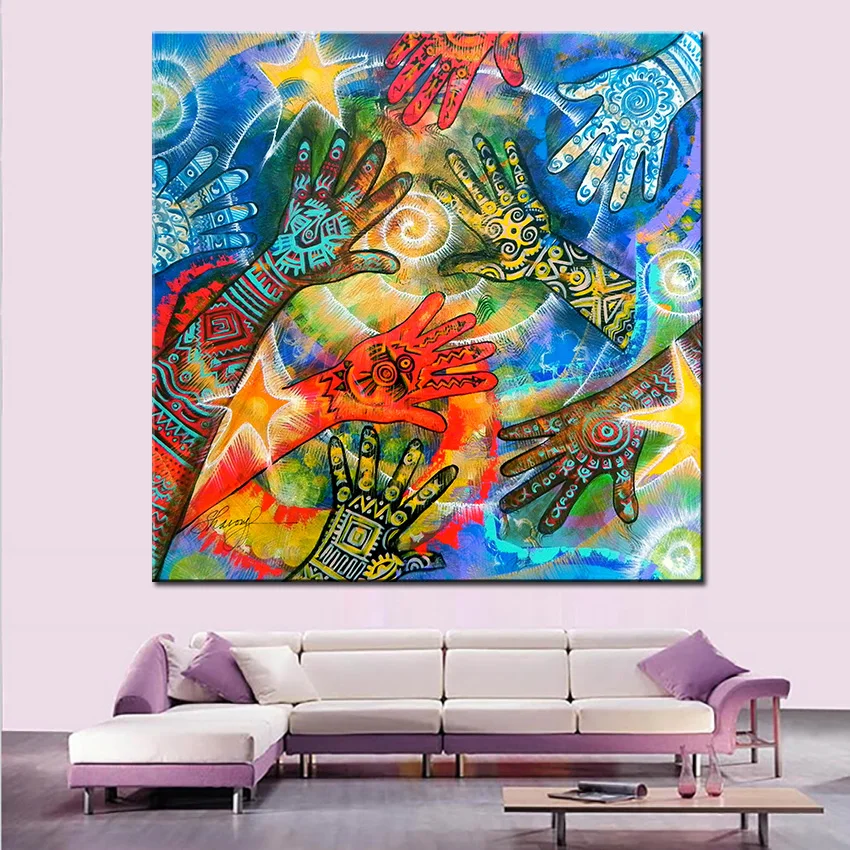 Buy POP many hands wall art for Wall Painting pictures