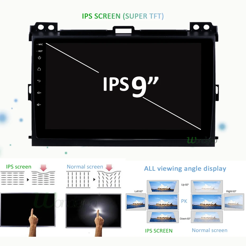 Top Android 9.0 DSP IPS 4G 64G Auto GPS Radio for Toyota LAND CRUISER Prado 120 Lexus GX470 2003-2009 Multimedia 2.5D Screen No DVD 4