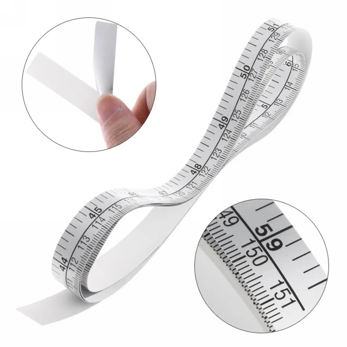 1 Pc 151cm Self Adhesive Metric Measure Tape Vinyl Ruler For Sewing Machine Sticker