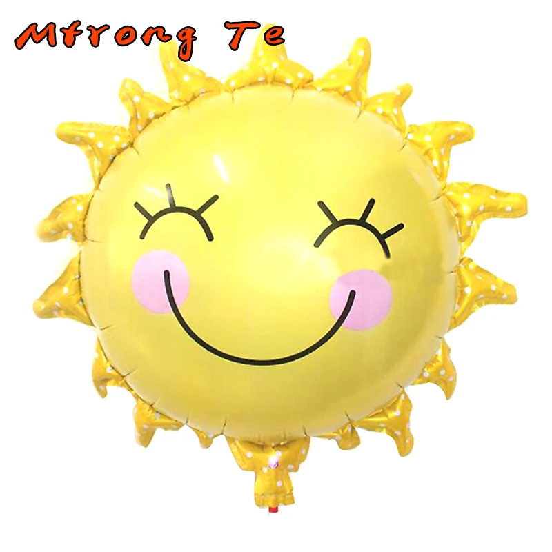 

10pcs Sunflower Foil Balloon Smile Face Rainbow Sun Flower Helium Balloon Birthday Party kindergarten Wedding Decoration Globos
