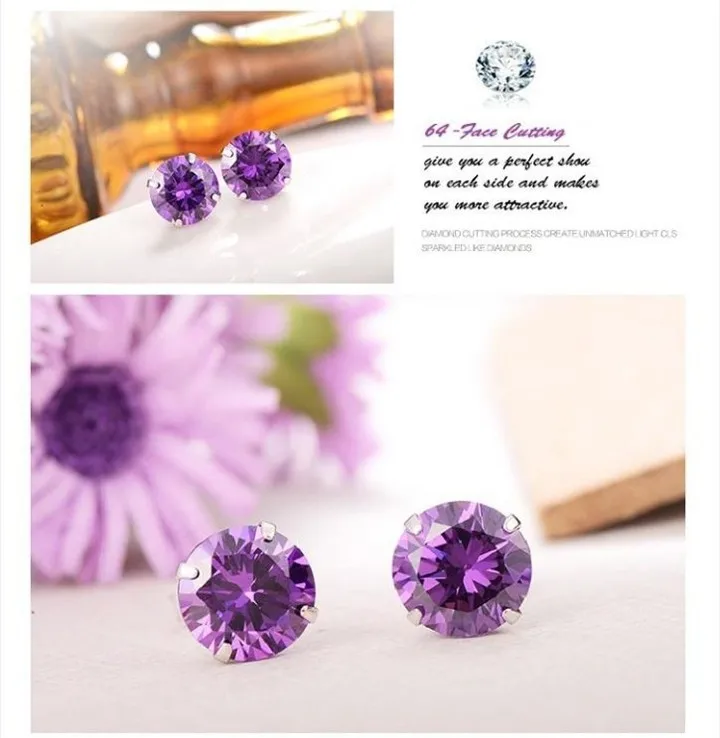 925 sterling silver stud earrings (10)