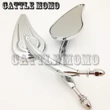 Custom Motorcycle Mirrors For Harley Sportster 883 XLH Springer Softail Chrome Motorbike Side Rearview Mirrors New