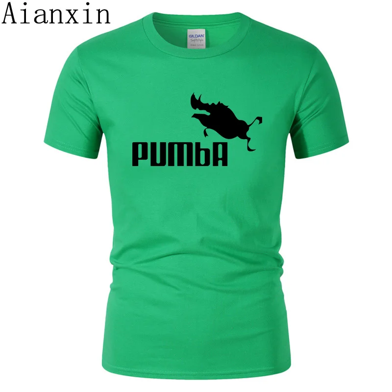 

2019 brand clothing funny tee cute t shirts homme Pumba men short sleeves cotton tops cool t shirt summer jersey costume t-shirt