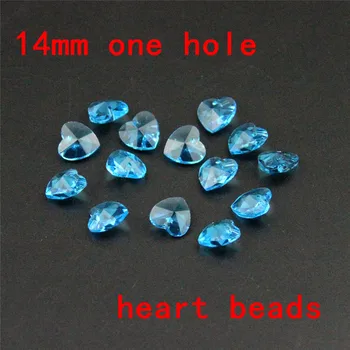 

Free Shipping 100pcs-2000pcs 14mm Aquamarine Crystal Chandelier Beads in One Hole Glass Beads Garland Strand Hanging Decoration