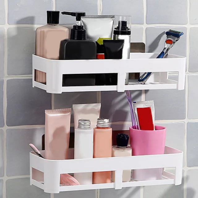 Bathroom Wall Rack Organizer Shelf Kitchen Storage Bathroom Wall Rack Organizer Shelf Kitchen Storage Cosmetic Dual Strong Suction Cup