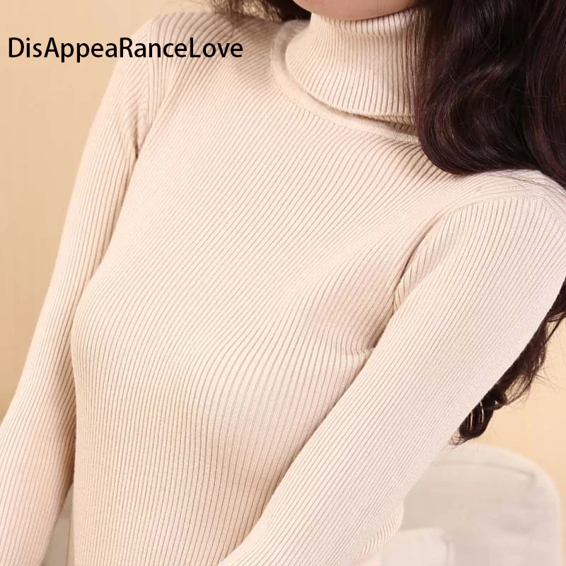 2016 women's slim medium-long turtleneck sweater thickening sweater knitting Pullovers sweater pattern Sweaters