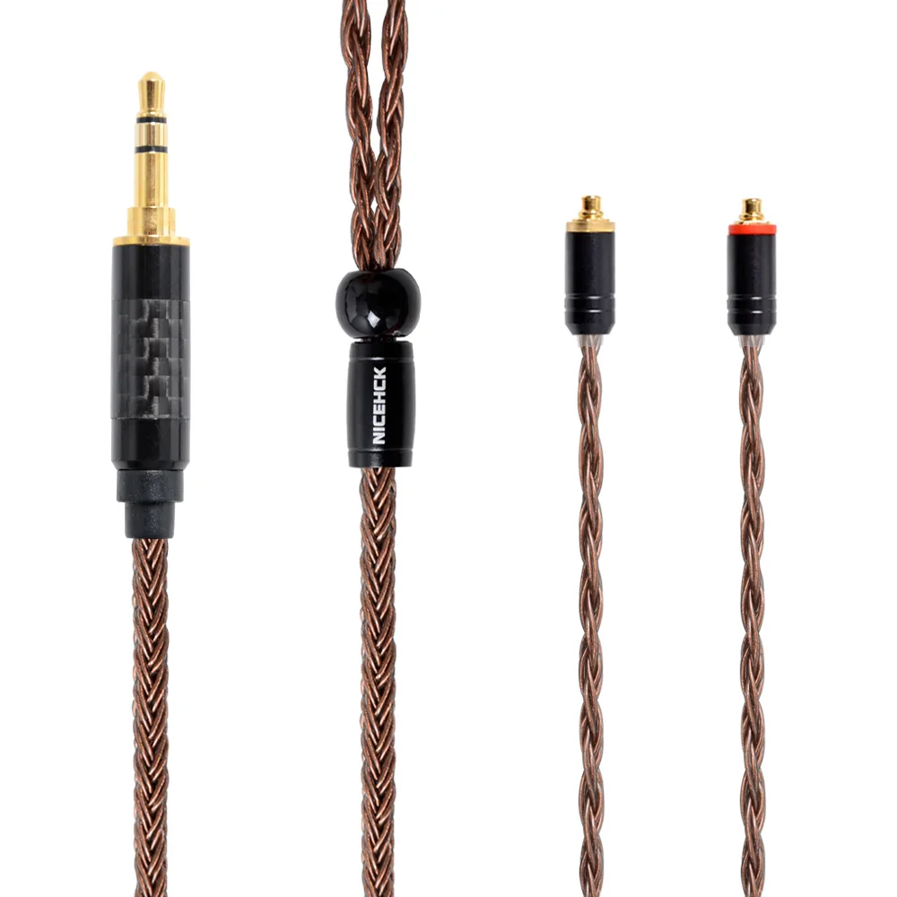 NICEHCK 16 Ядро высокой чистоты медный кабель 3,5/2,5 мм MMCX/2Pin Соединительный кабель для TRNV90 KZZSX CCAC12 NICEHCK NX7 PRO/F3/M6 - Цвет: 3.5mm plug with MMCX